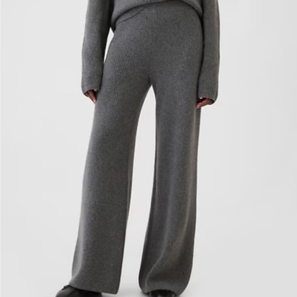 NWT GAP CashSoft Shaker-Stitch Sweater Pants sz L